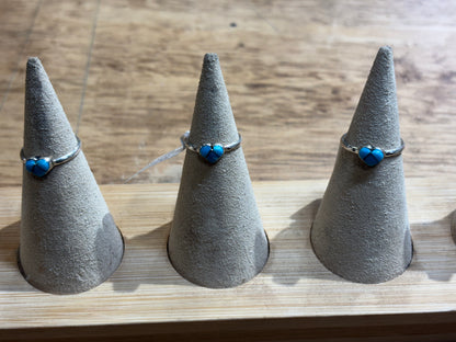 Assorted Inlay Heart Turquoise Rings by Beverly Etsate