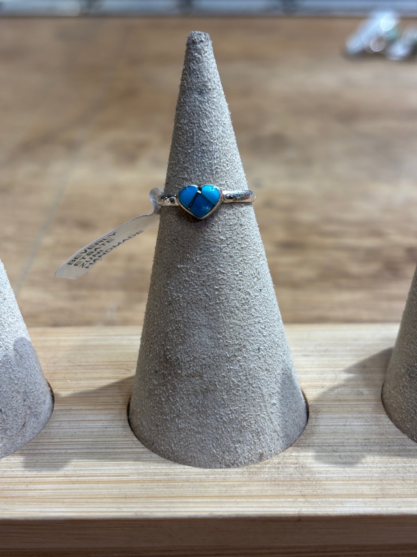 Assorted Inlay Heart Turquoise Rings by Beverly Etsate