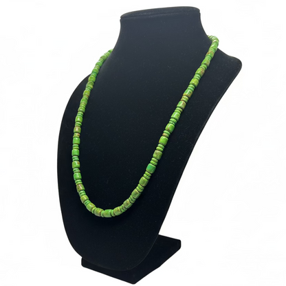 24" Mojave Kingman Barrel Bead Necklace, Dan Dodson