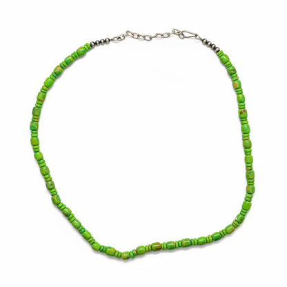 24" Mojave Kingman Barrel Bead Necklace, Dan Dodson