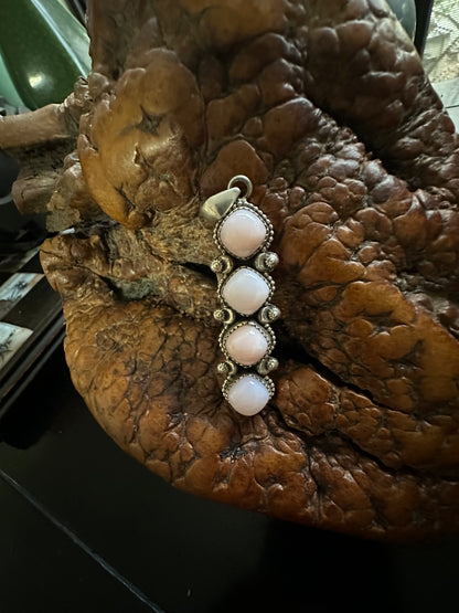 Four Stone Pink Opal Pendant, by Hada Collection