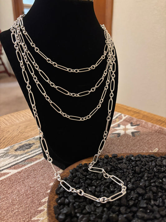 16” to 30” Sterling Silver Paper Clip Chains