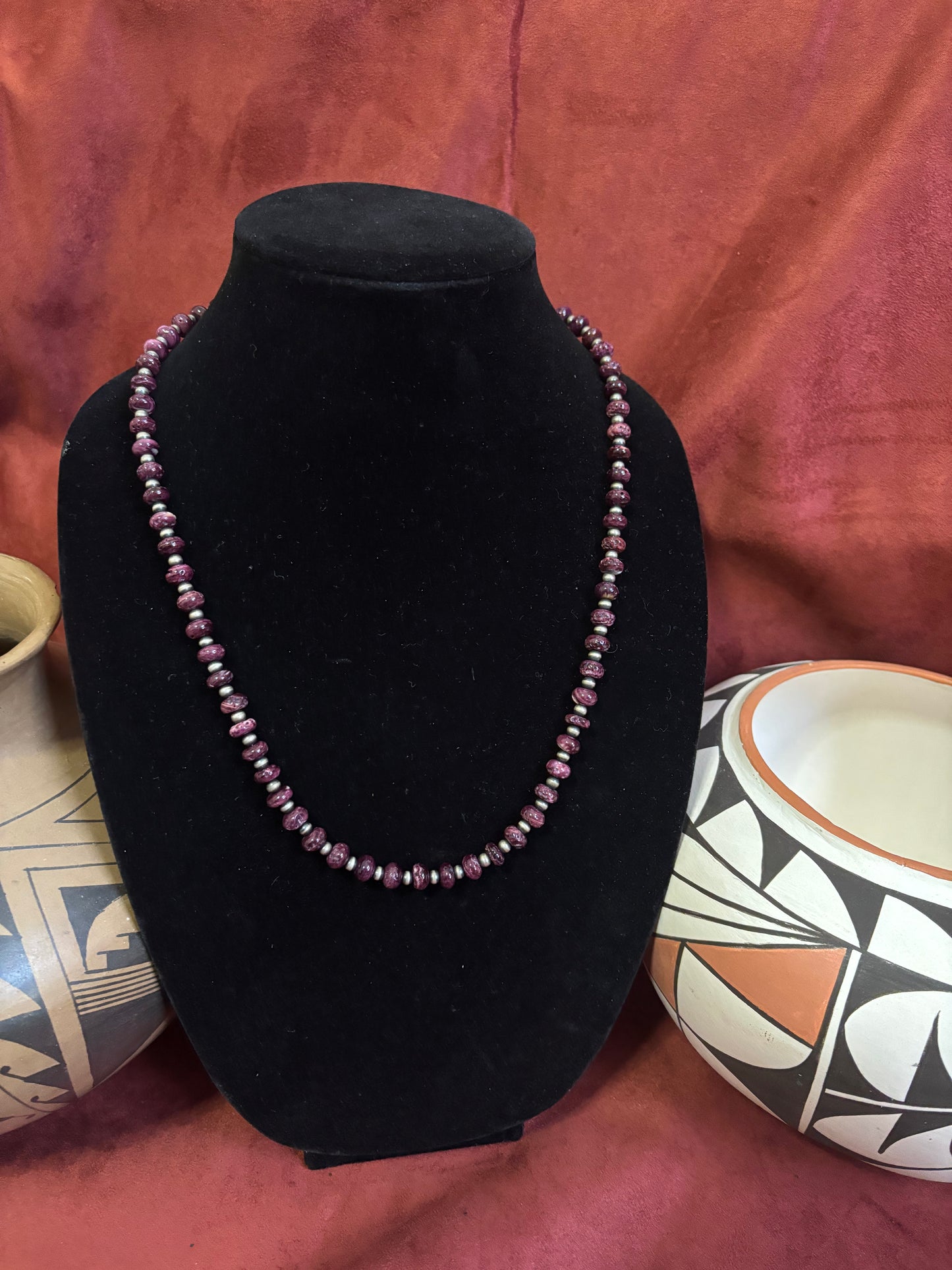 25” Purple Spiny Oyster Necklace