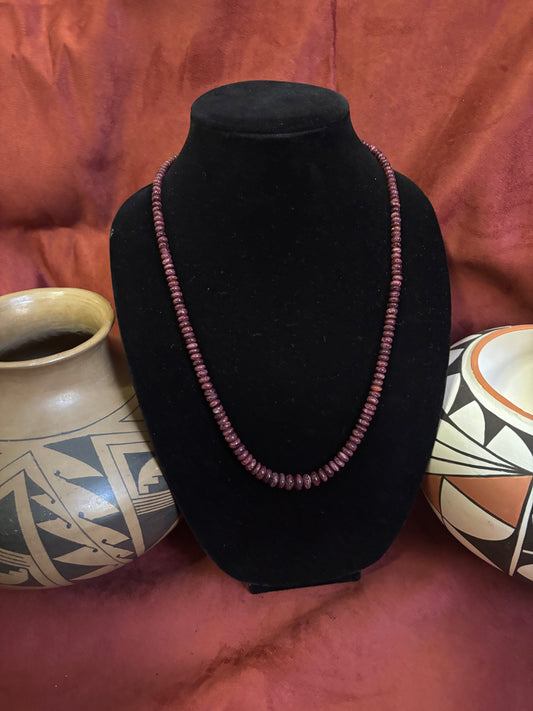 24” Graduated Purple Spiny Oyster Necklace
