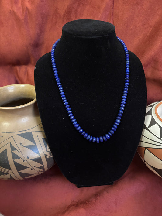 24” Graduated Premium Lapis Necklace