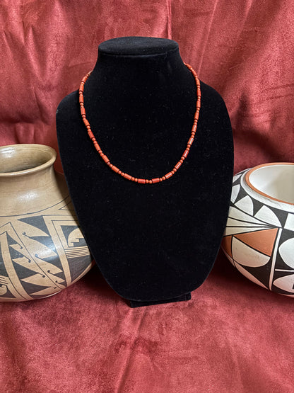 18” Pipestone Jasper Necklace with Round Accents