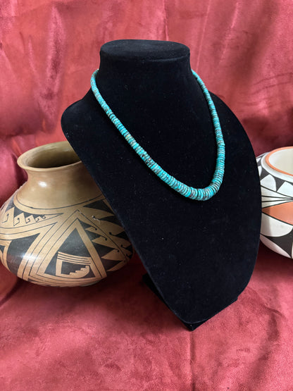 18” Graduated Blue Cloud Mountain Turquoise Necklace