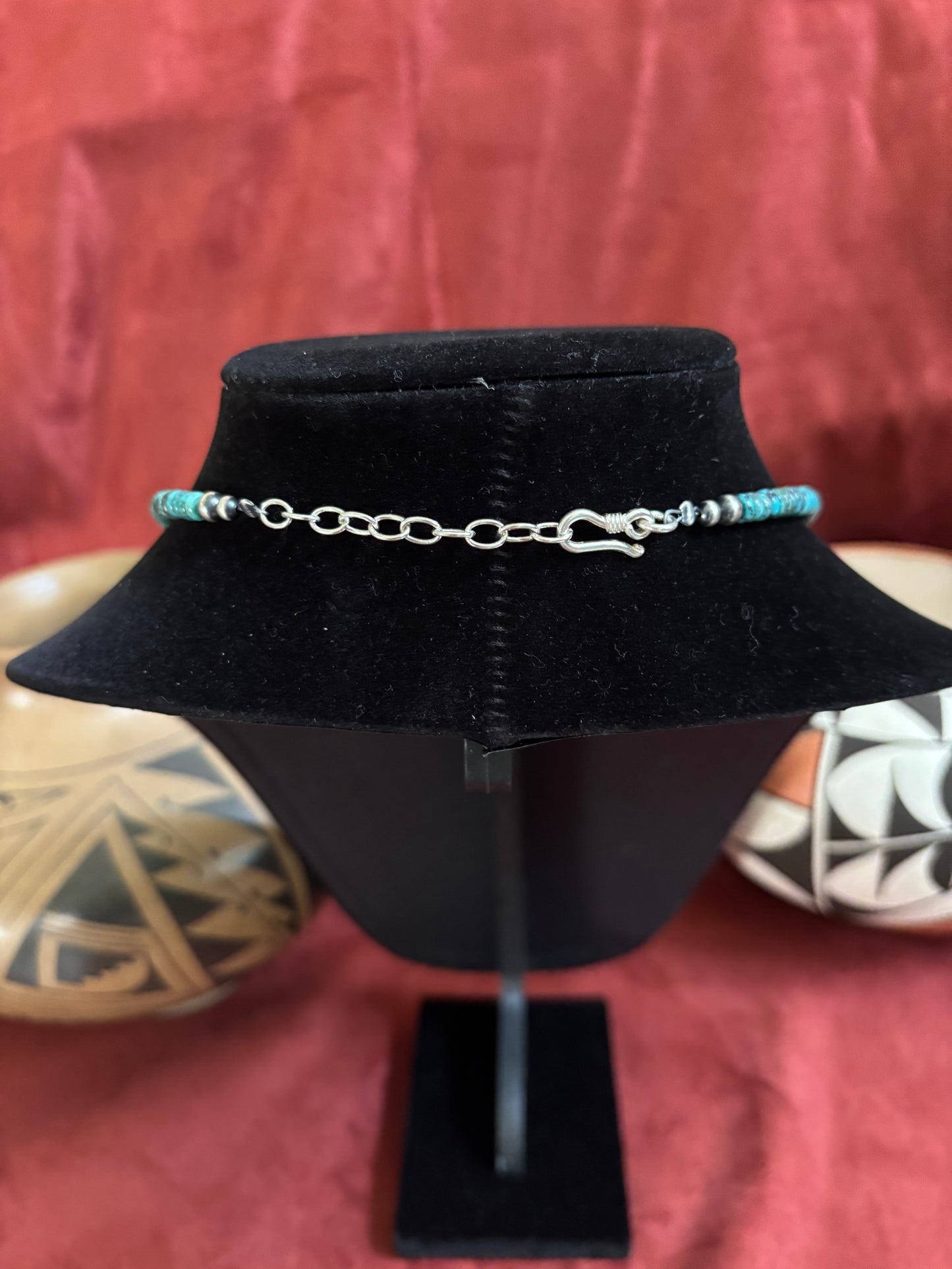 18” Graduated Blue Cloud Mountain Turquoise Necklace