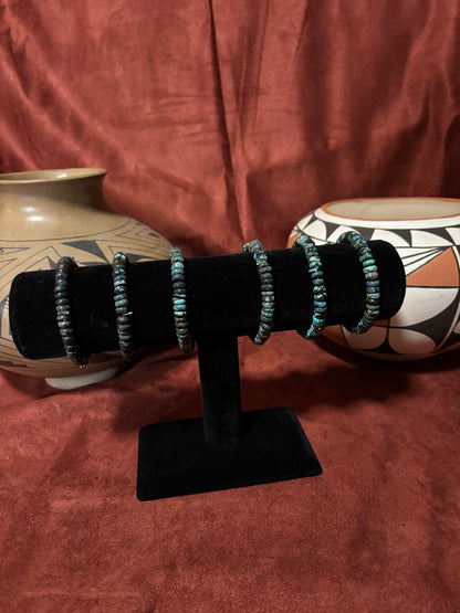 8mm Blue Cloud Mountain Turquoise Stretch Bracelet (6.5”–8”)