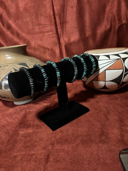 8mm Blue Cloud Mountain Turquoise Stretch Bracelet (6.5”–8”)