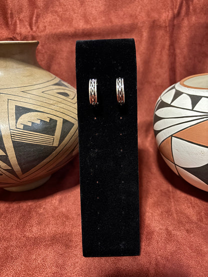 Sterling Silver Hoop Earrings by Caroline Tsosie