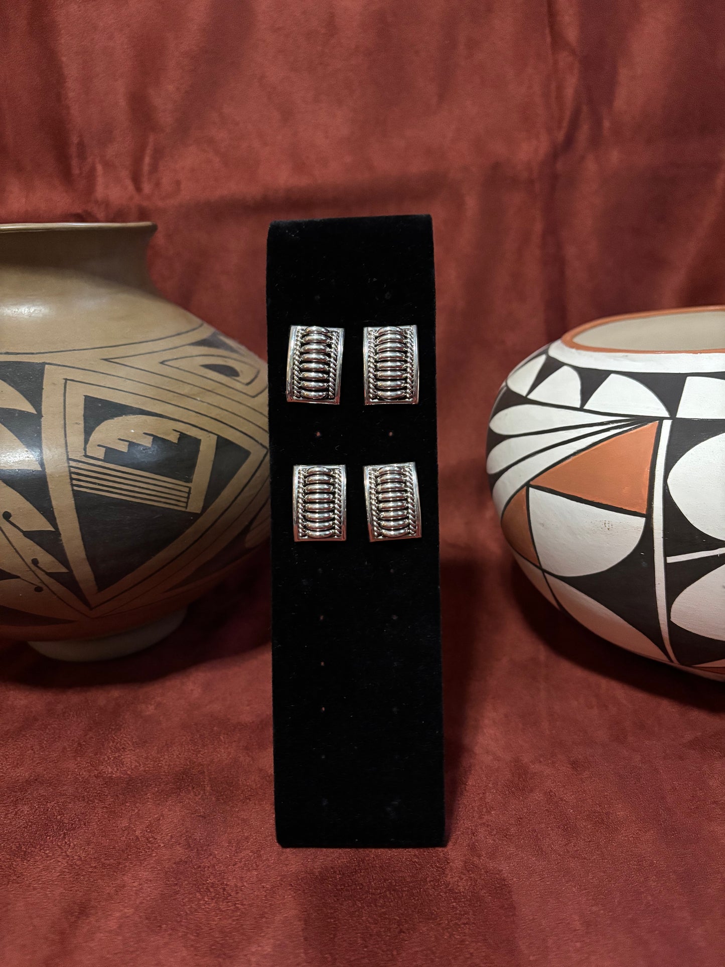 Sterling Silver Handcrafted Earrings by Tom Charley