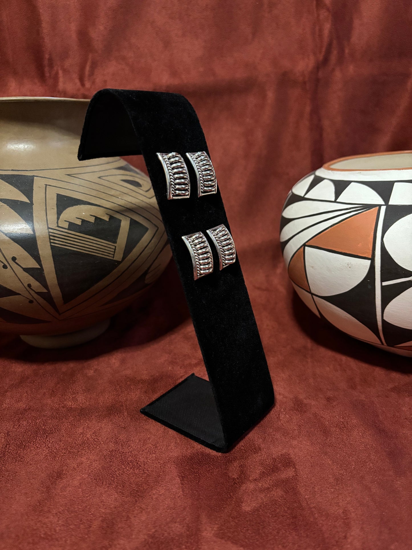 Sterling Silver Handcrafted Earrings by Tom Charley