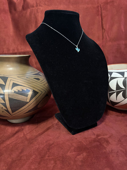 Assorted Cactus Necklace Collection – Sterling Silver, 16–18” Chains