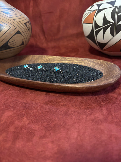 Small Cactus Stacker Rings, Turquoise