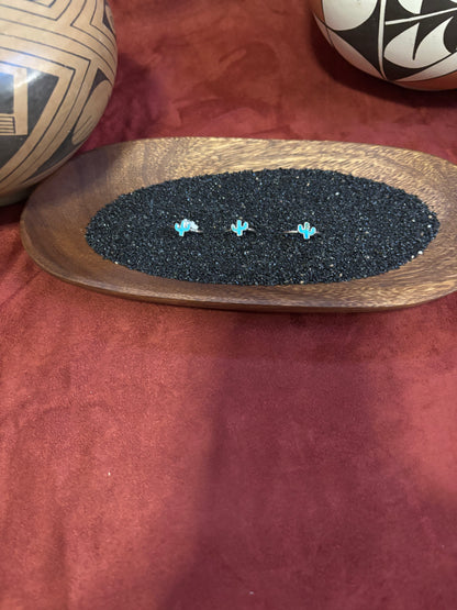 Small Cactus Stacker Rings, Turquoise