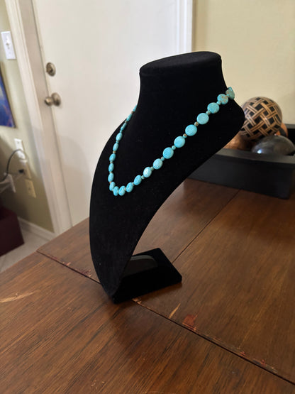 22” Lone Mountain Turquoise Tablet Necklace