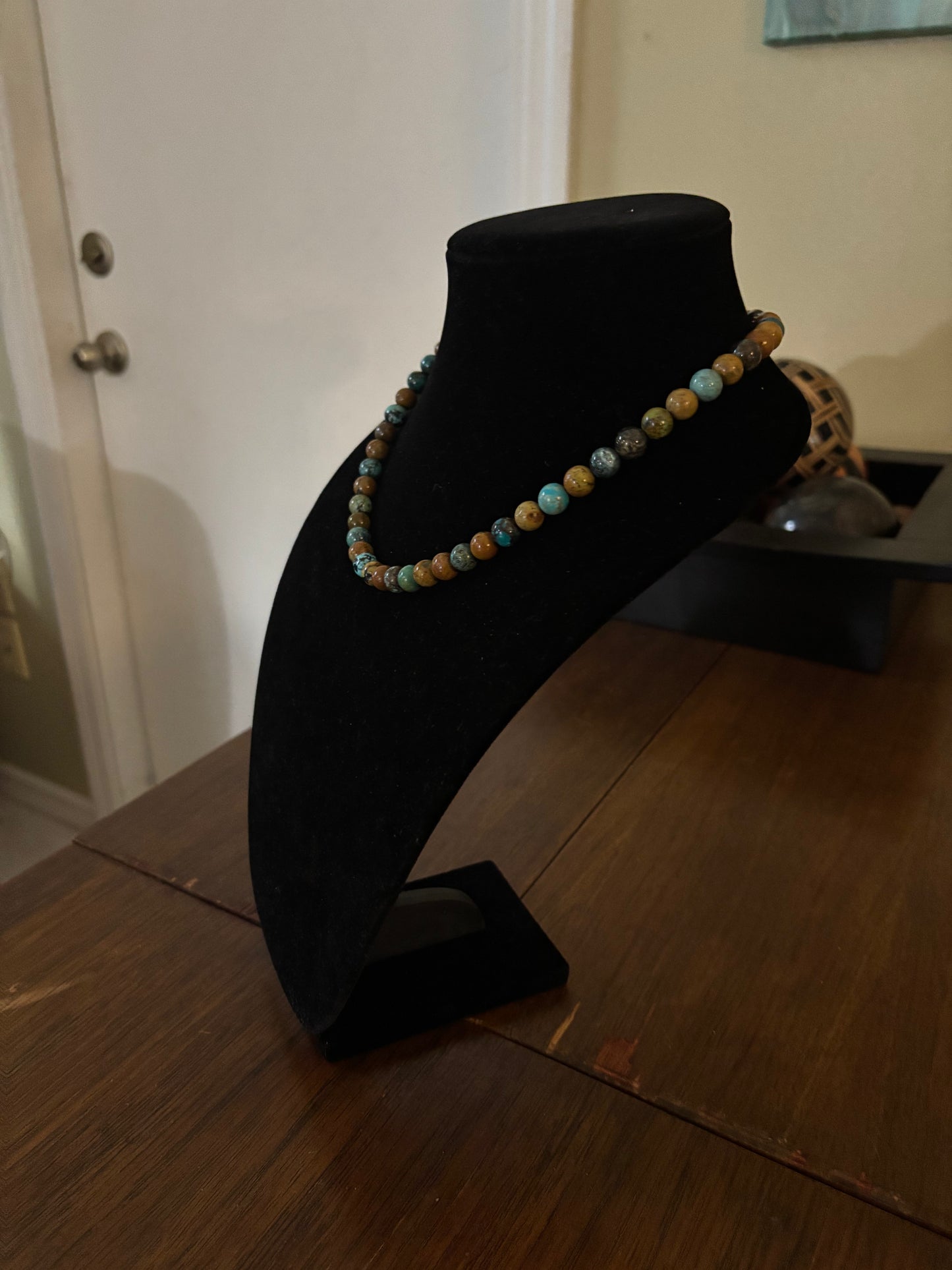 16” Polychrome Cloud Mountain Turquoise Necklace