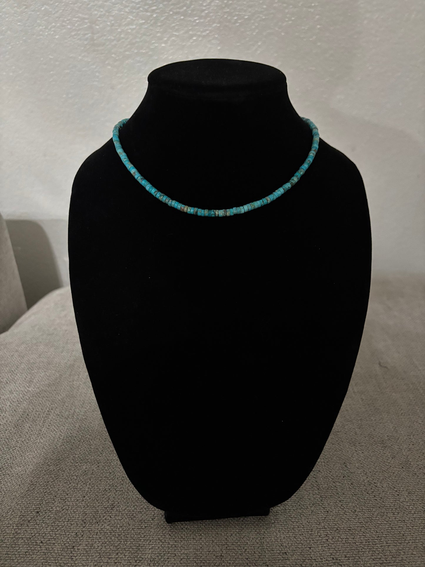17” Composite Turquoise Heishi Necklace