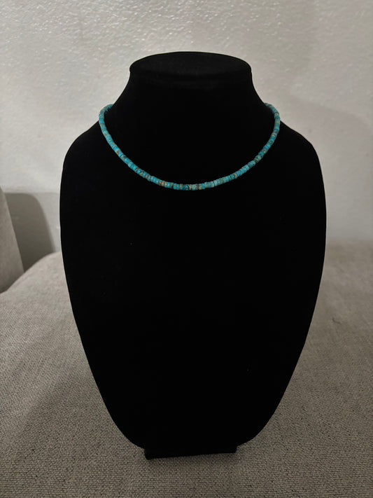17” Composite Turquoise Heishi Necklace