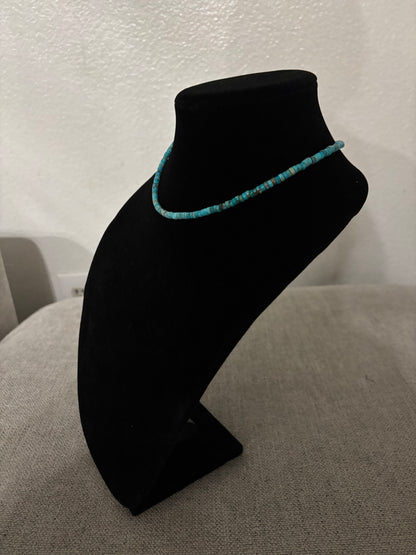 17” Composite Turquoise Heishi Necklace