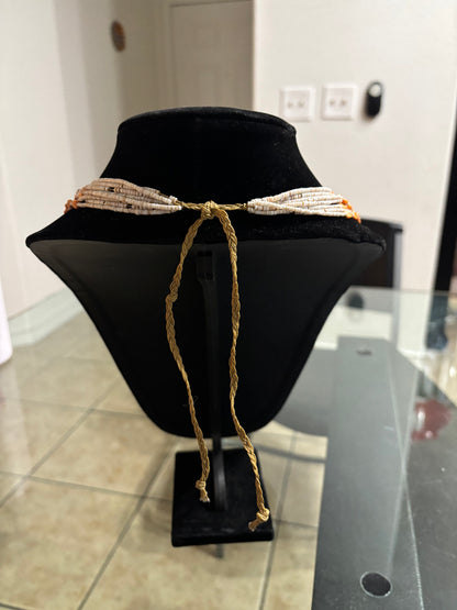 30” Multi-Stone 8-Strand Necklace – Spiny Oyster, Turquoise & Pen Shell