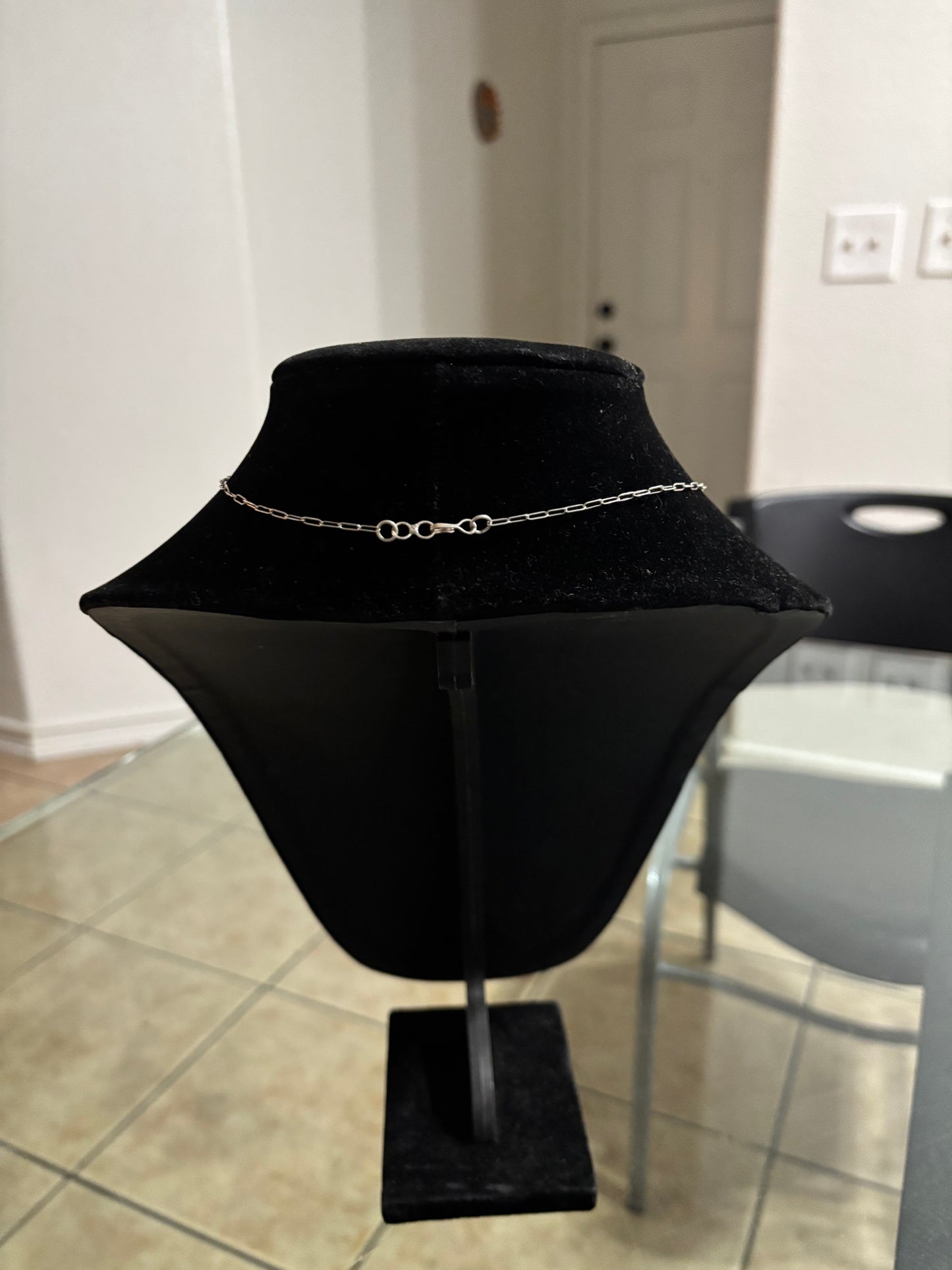 18” Vintage Bear Claw Shadow Box Necklace with Feather Detail