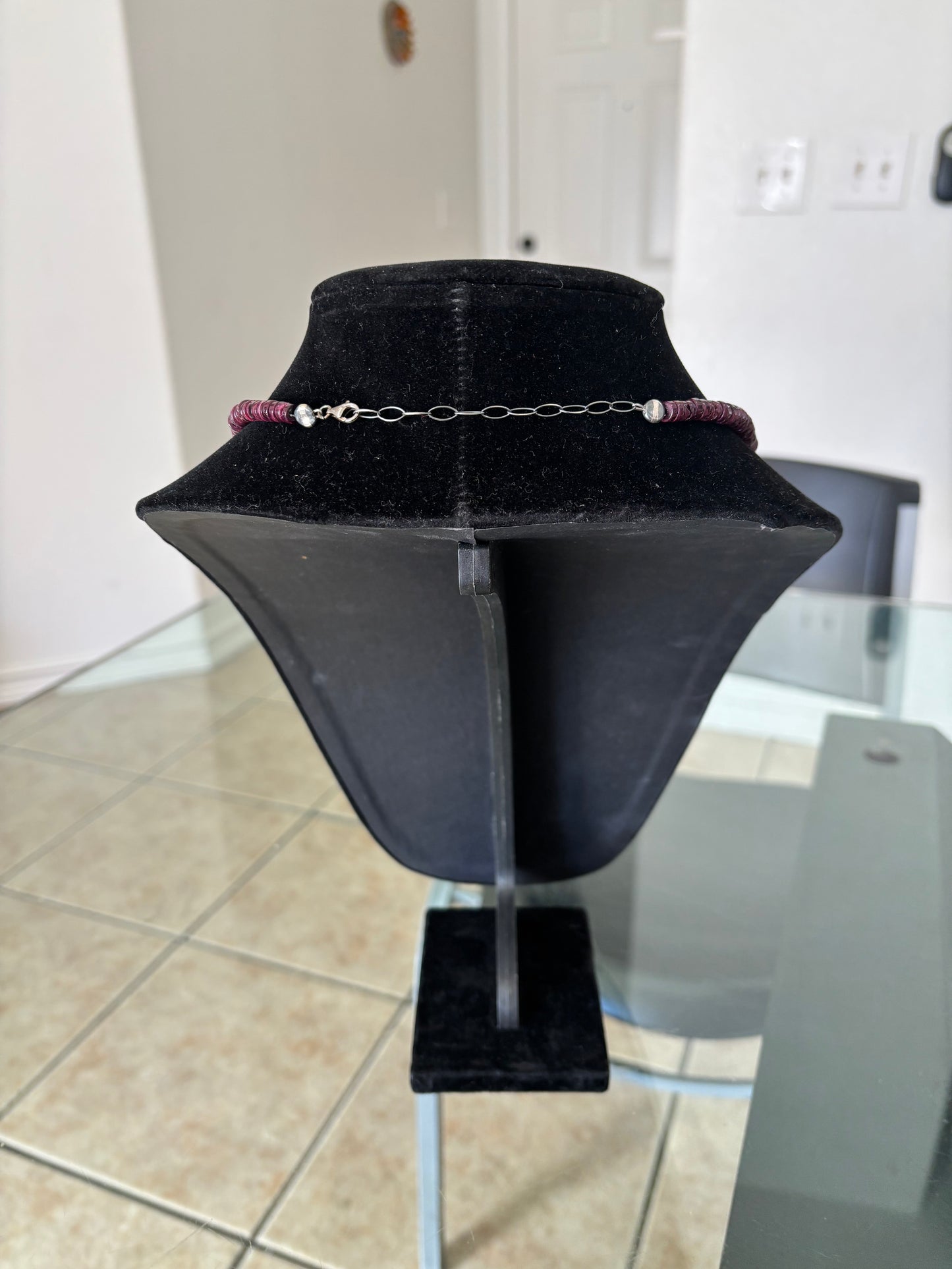 16.5” Purple Spiny Oyster Graduated Necklace