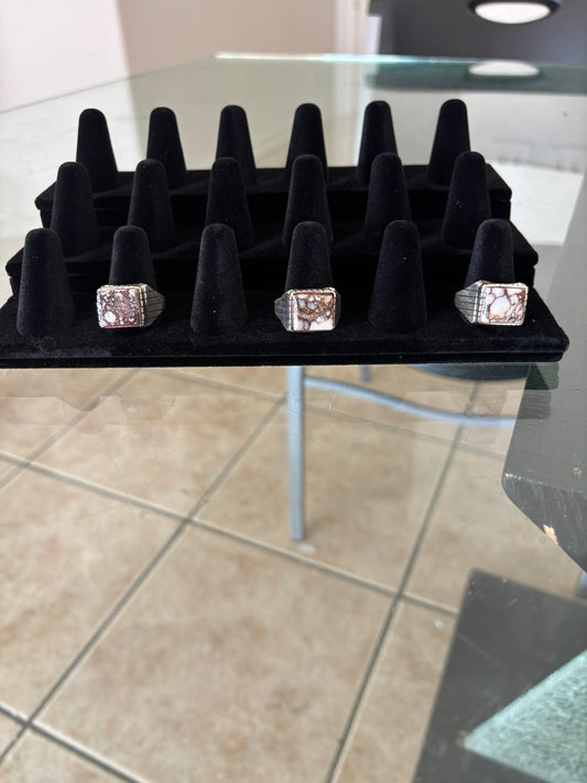 Wild Horse Turquoise Square Men’s Ring, size 11 and 12