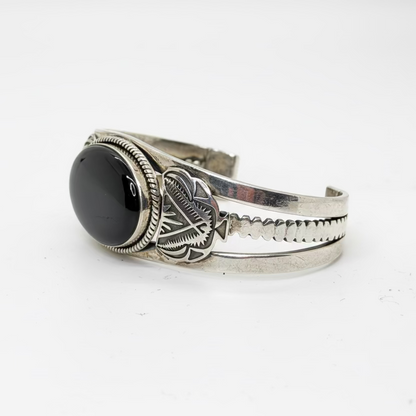 The Veronica Cuff Bracelet in Black Onyx by Turquoise Mustang