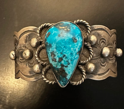 Teardrop Shaped Sonoran Gold Stone Cuff by Chimney Butte