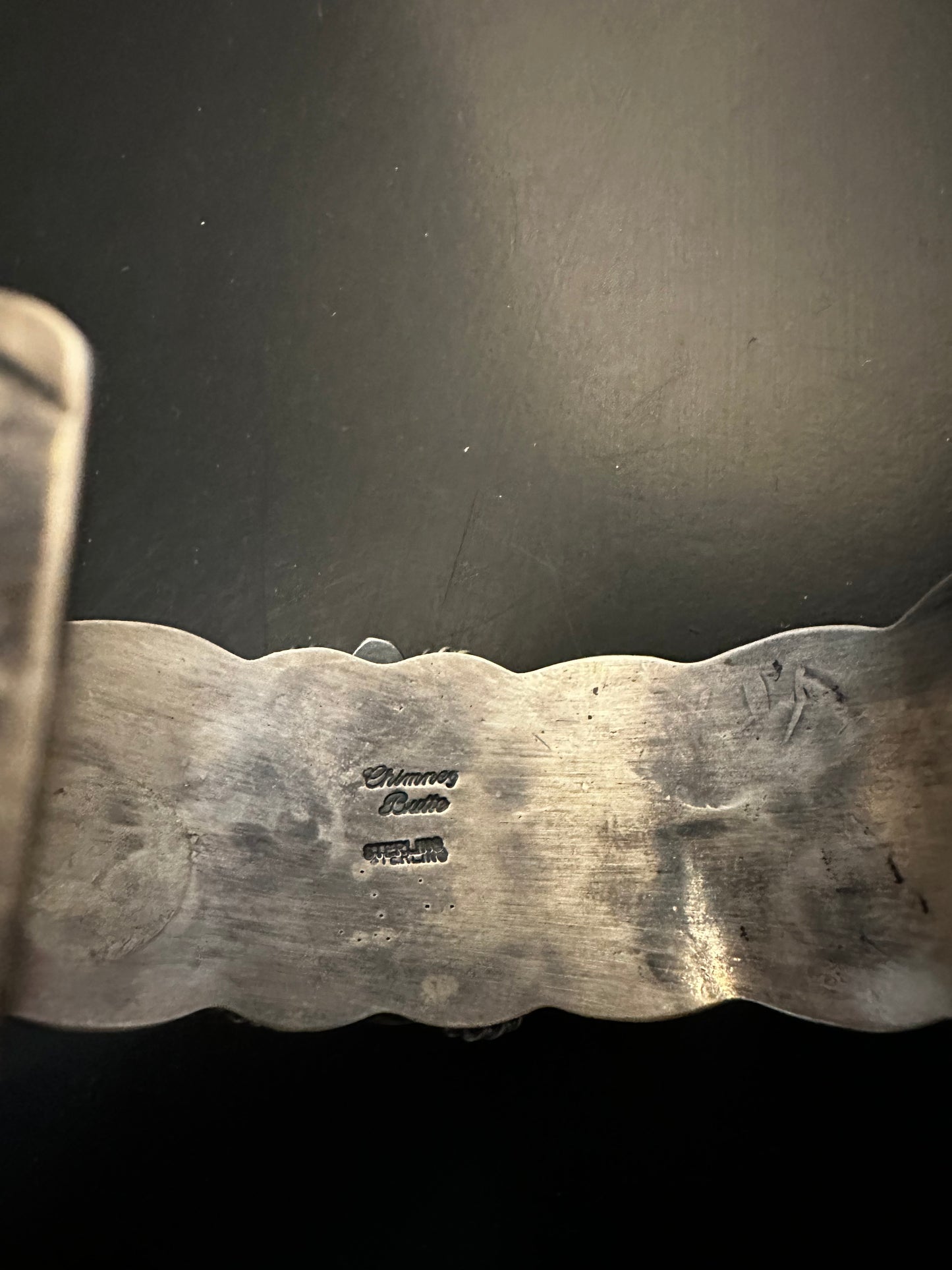 Teardrop Shaped Sonoran Gold Stone Cuff by Chimney Butte