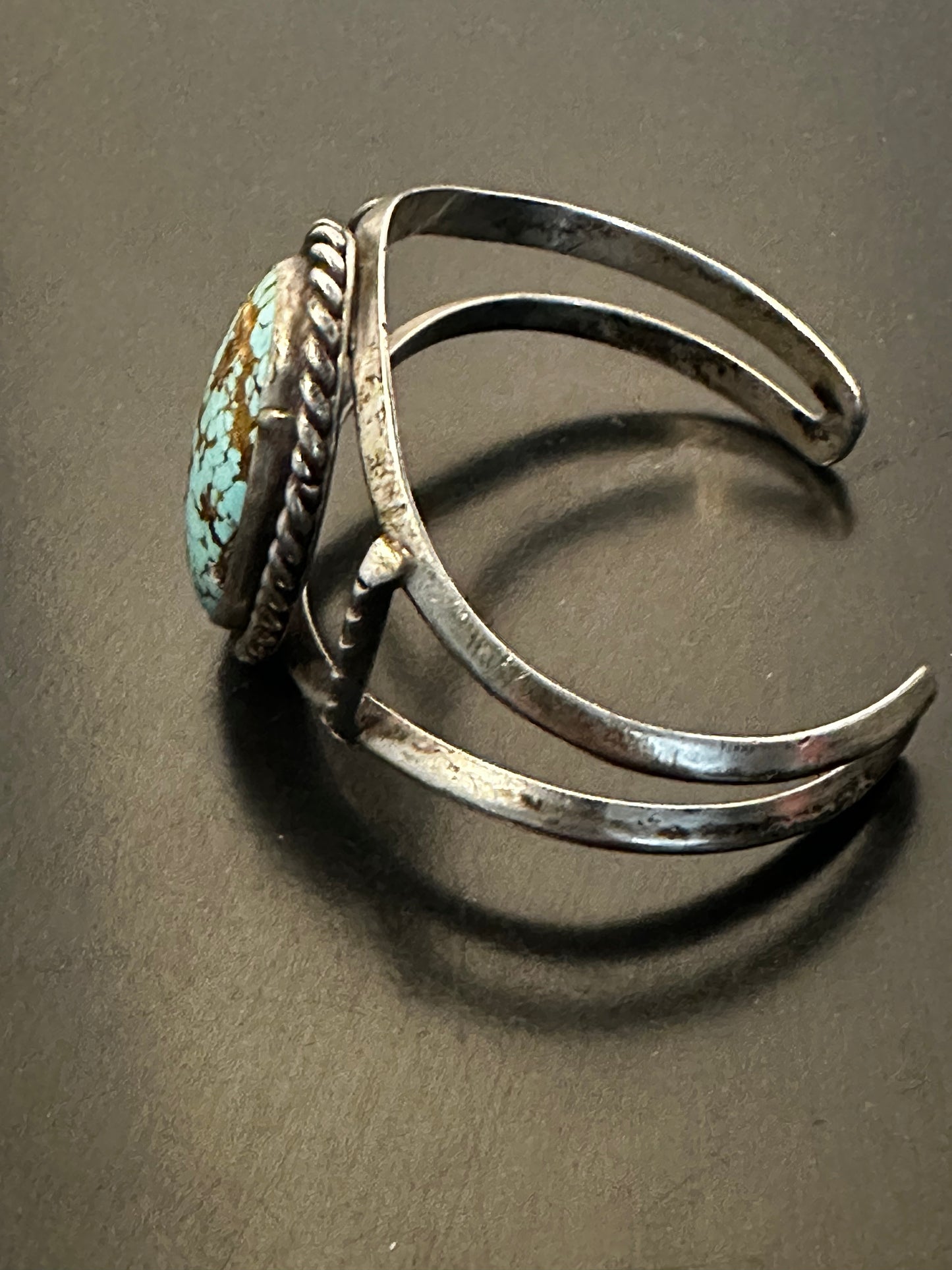 Vintage #8 Turquoise Two Wire Cuff