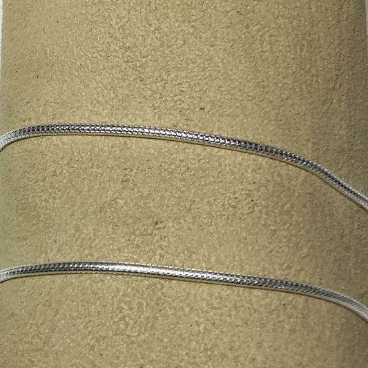 Snake Chain, Bright Silver, 3mm, 20" (1) - Turquoise Mustang