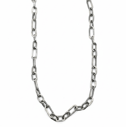 24” Extra Heavy Gauge Paperclip Chain, Ray Adakai - Turquoise Mustang
