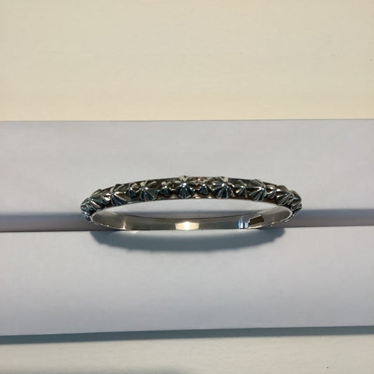Bangle, All Silver Stars and Spurs DD - Turquoise Mustang