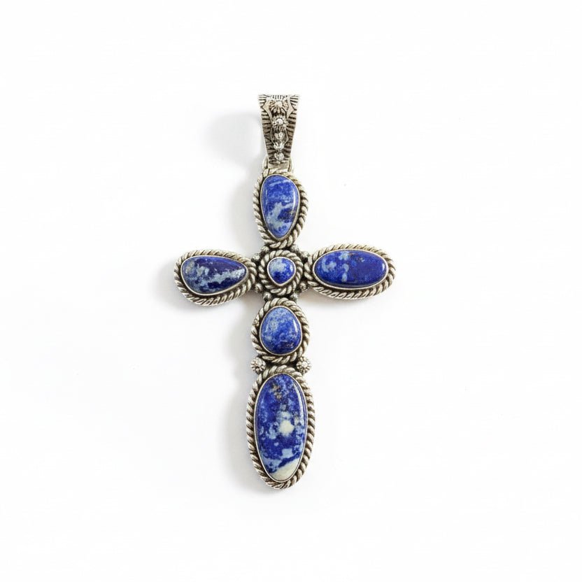 The Euphorbia Cross in Denim Lapis - Turquoise Mustang