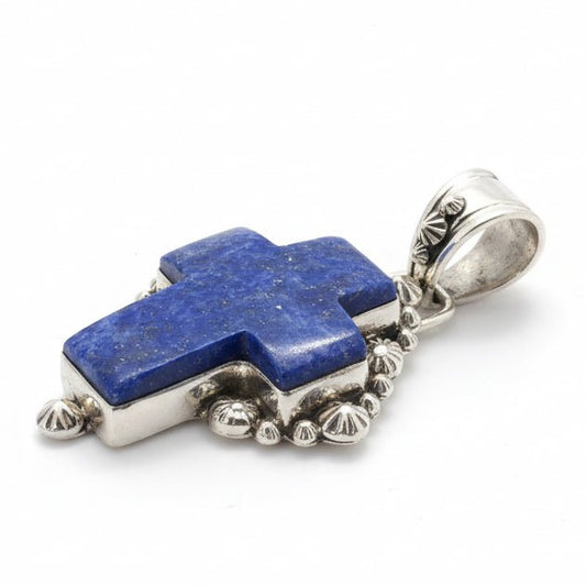 The Star - Crossed Lily Pendant in Denim Lapis - Turquoise Mustang