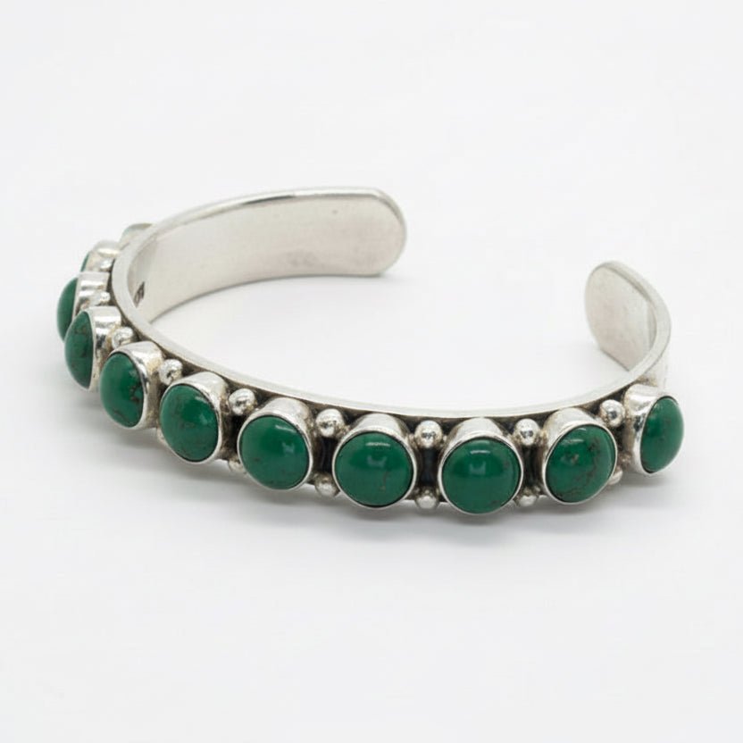 Royston & Polychrome Turquoise 10 - Stone Oval Cuff Bracelet — Dan Dodson - Turquoise Mustang