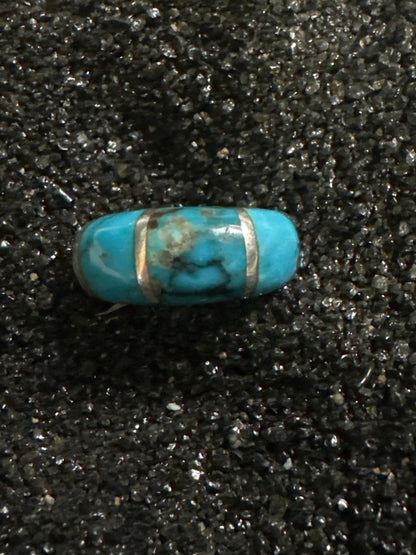 Bisbee Blue Turquoise Dome Ring - Turquoise Mustang