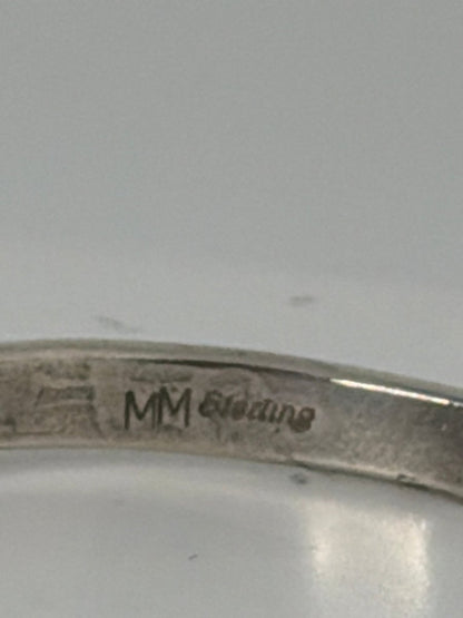 Petite Vintage Thunderbird Stamp Sterling Silver Cuff Bracelet, MM - Turquoise Mustang