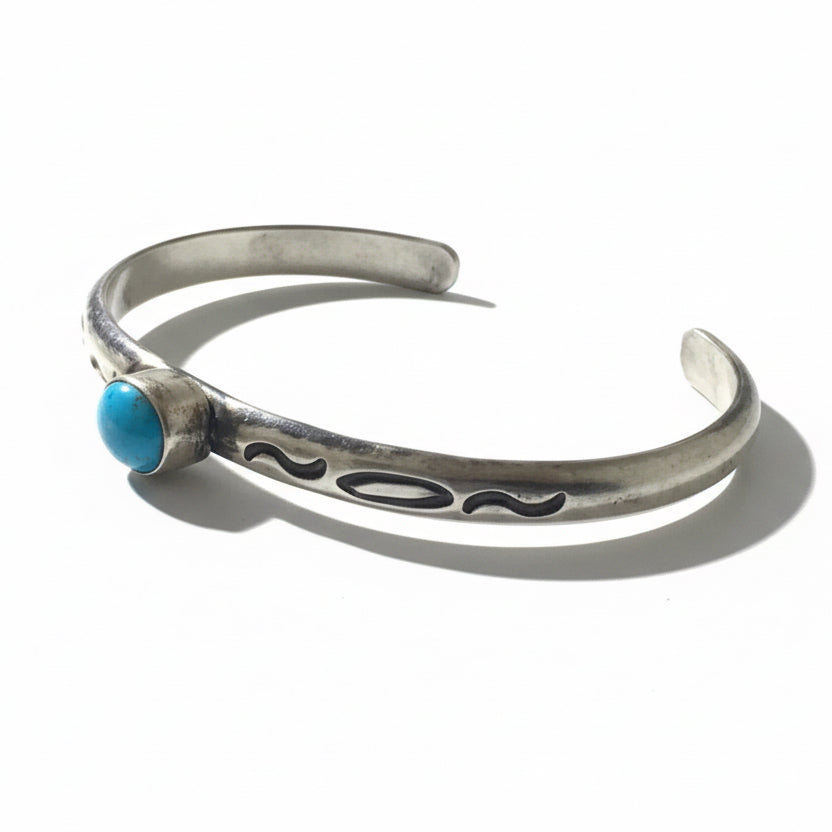 Helena Blue Kingman Cuff Bracelet, Kathleen Livingston - Turquoise Mustang
