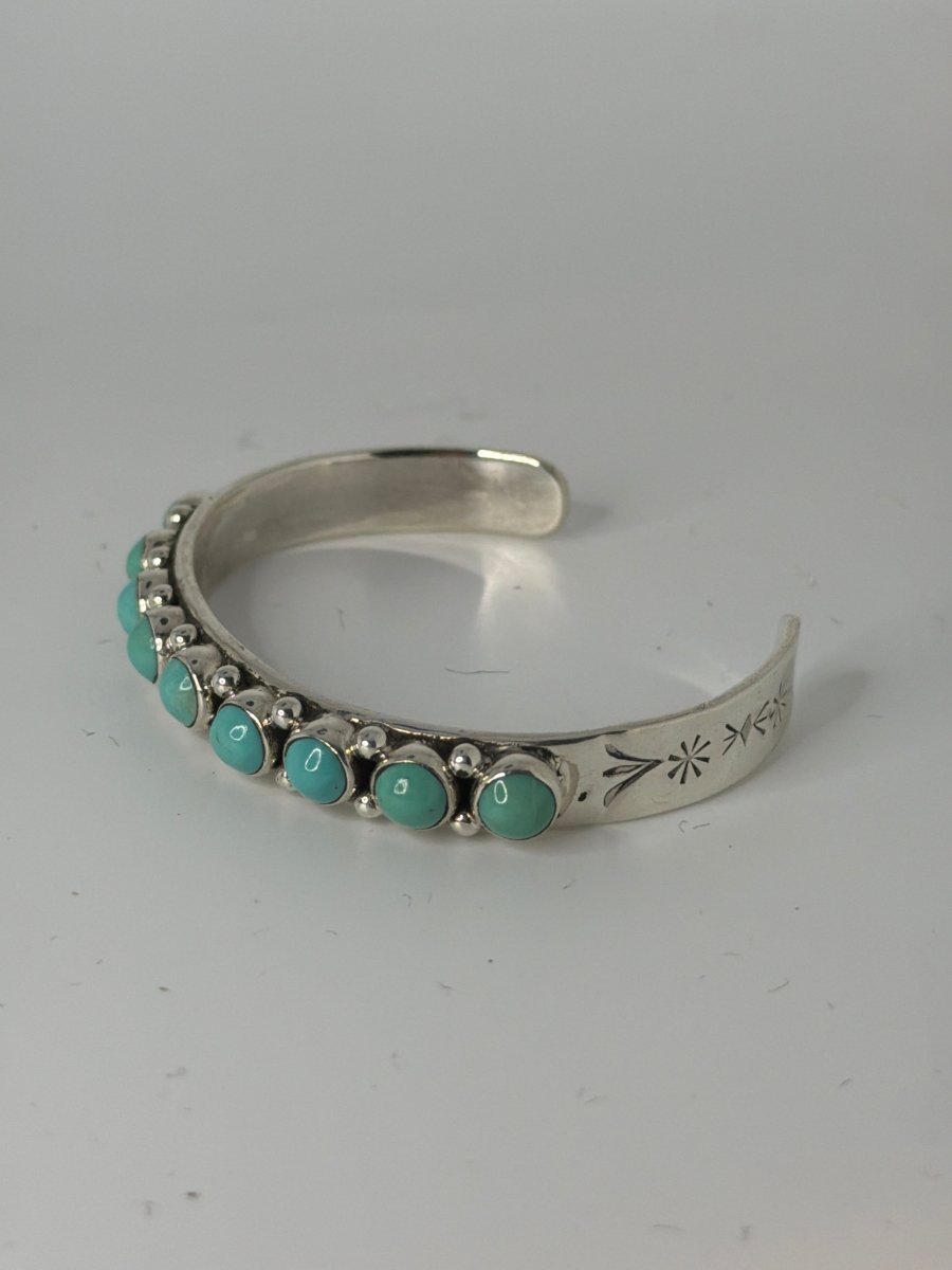 Round 9 - Stone Cuff Bracelet, Dan Dodson - Turquoise Mustang
