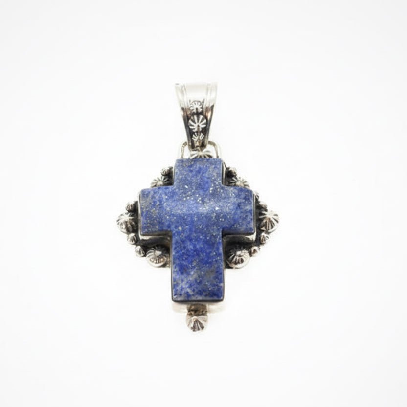 The Star - Crossed Lily Pendant in Denim Lapis - Turquoise Mustang