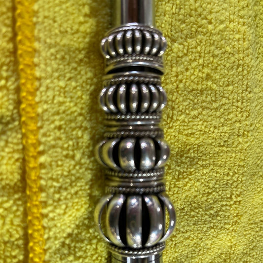 Ring, segmented centipede style, Paula Arviso sic Tom Charley - Turquoise Mustang