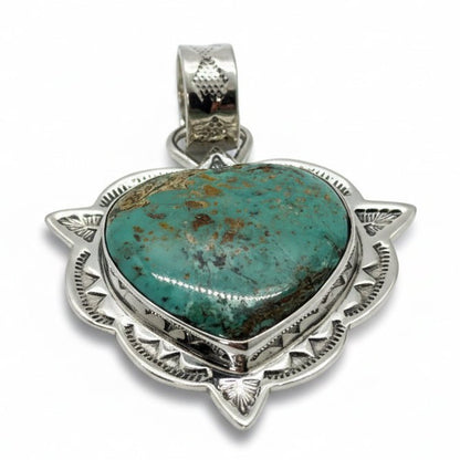 The Rose of Sharon in Sage Green Kingman Turquoise - Turquoise Mustang