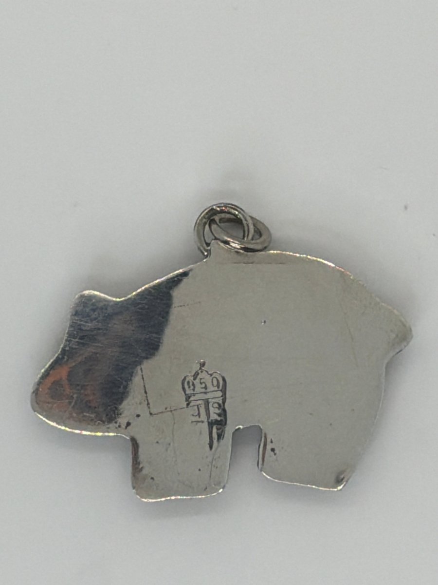 Inlaid Abalone Pig, Unknown - Turquoise Mustang