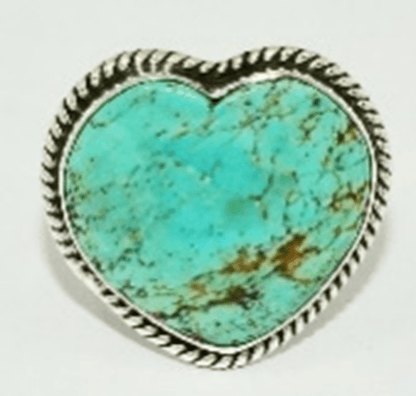 The Carnation Heart Ring - Turquoise Mustang
