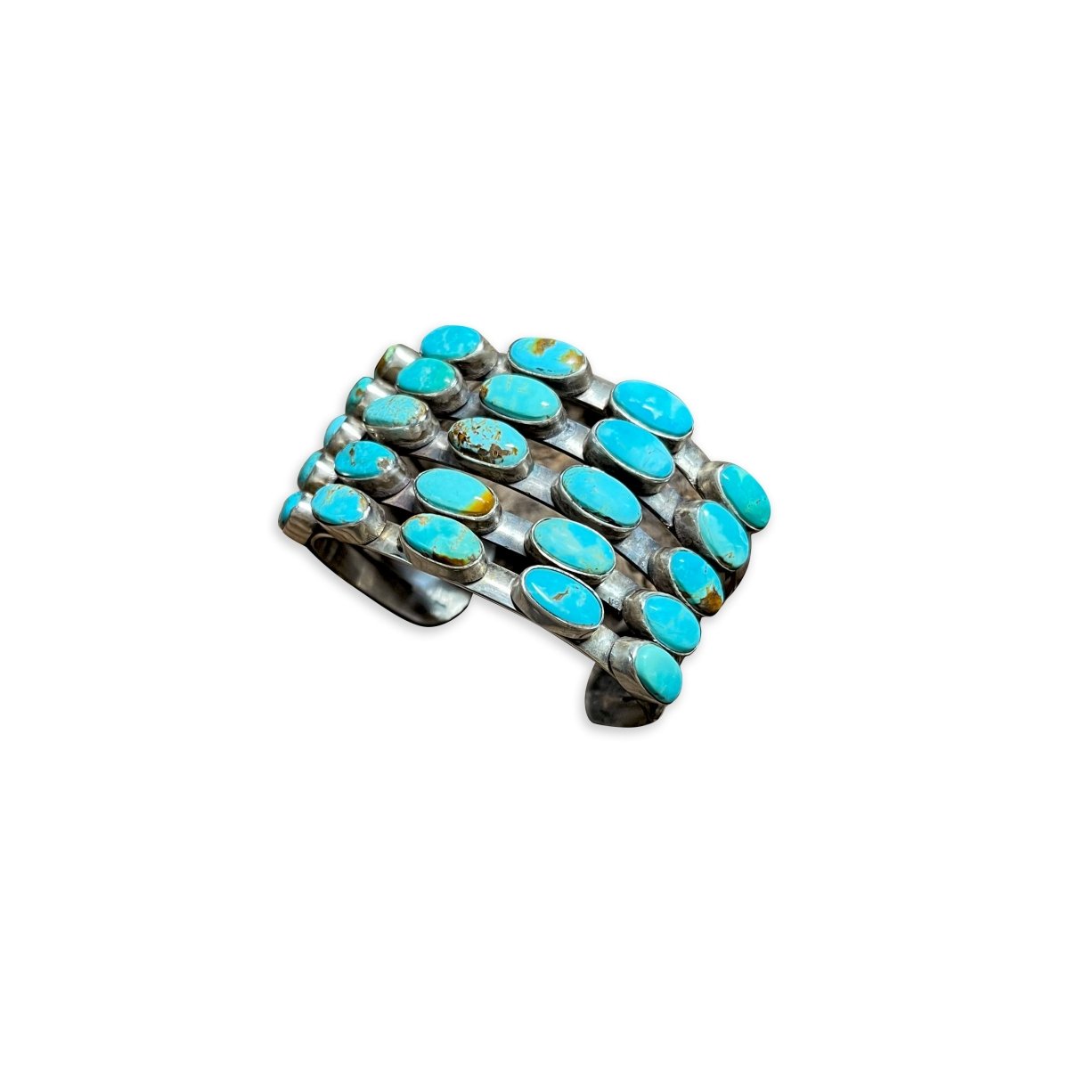 The Tea Rose Cuff Bracelet - Turquoise Mustang