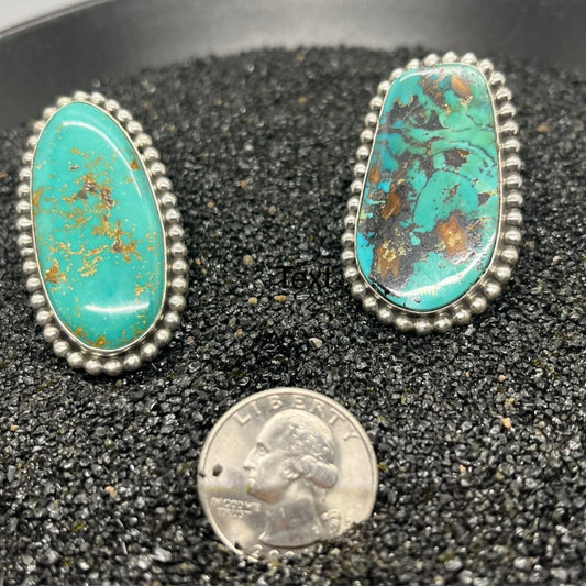 Ring, Asst. Large Single Stone Royston, Mary Spencer - Turquoise Mustang